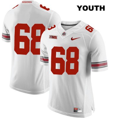 Youth NCAA Ohio State Buckeyes Zaid Hamdan #68 College Stitched No Name Authentic Nike White Football Jersey JU20K35OP